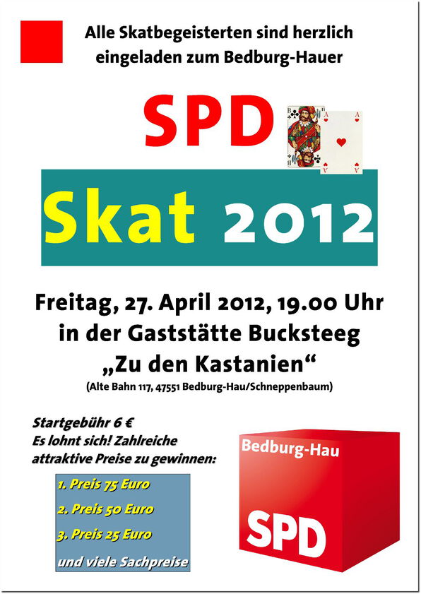 Plakat des SPD Skatturnier 2012