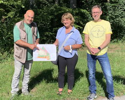 v.l.: Günter van Meegen (Bürgerinitiative „Kein Waldsterben per Ratsbeschluss“), Dr. Ursula Pitzner (Parteilos), Willi van Beek (SPD)