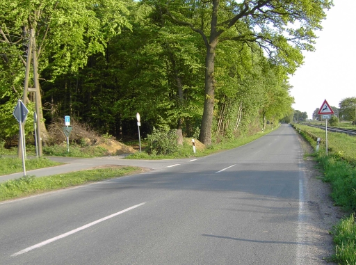 Ende des Fahrradweg Saalstrasse